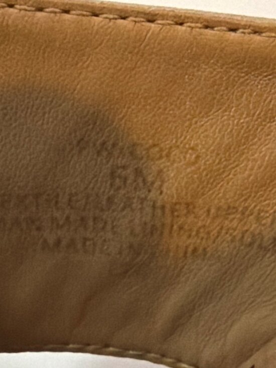 Hush Puppies COCO Gold Slide Wedge Sandals With Cork Sole Womens Size 6 - Picture 8 of 9